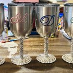 Blinged Wine Tumblers with Stem